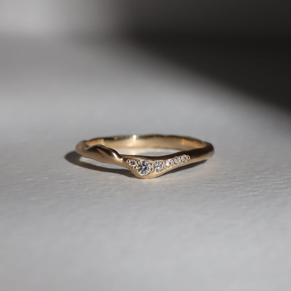 Leave To Dry Graduating Diamond Ring by Pernille Holm